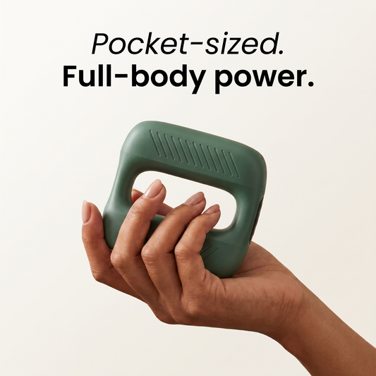 BurnitOFF fascia ring held in hand, showing compact size